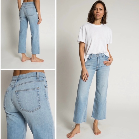 Closeout!▪️NWT  ASKK NY Crop Wide Leg Jeans In Zuma - Picture 4 of 9